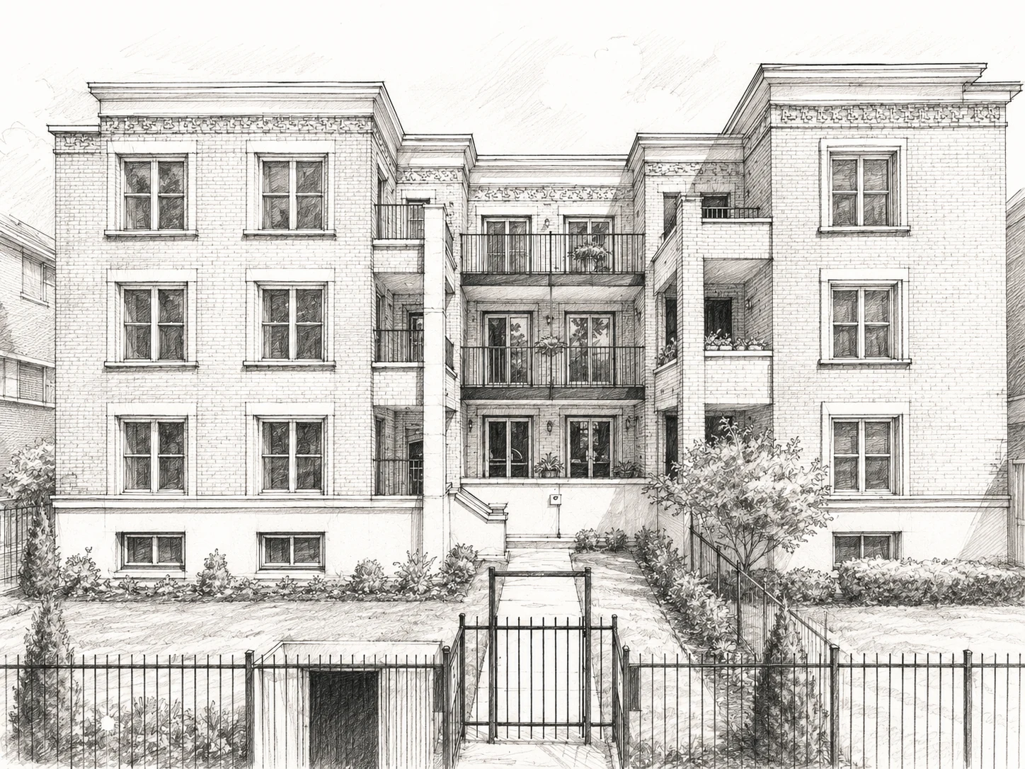 4338 N Clarendon — Sketch